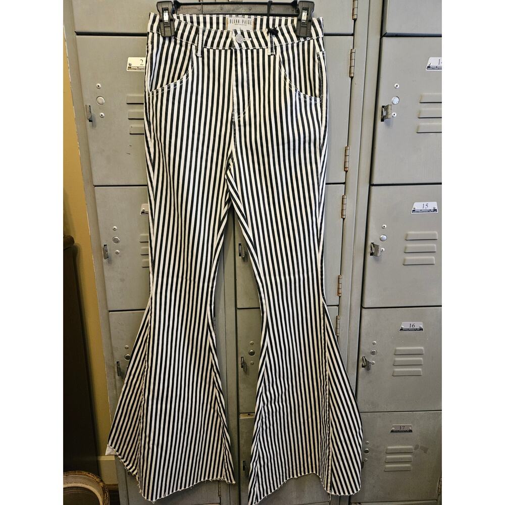 Blank Paige Women's Black & White Striped Wide Leg Pants Size Small New w/ tags